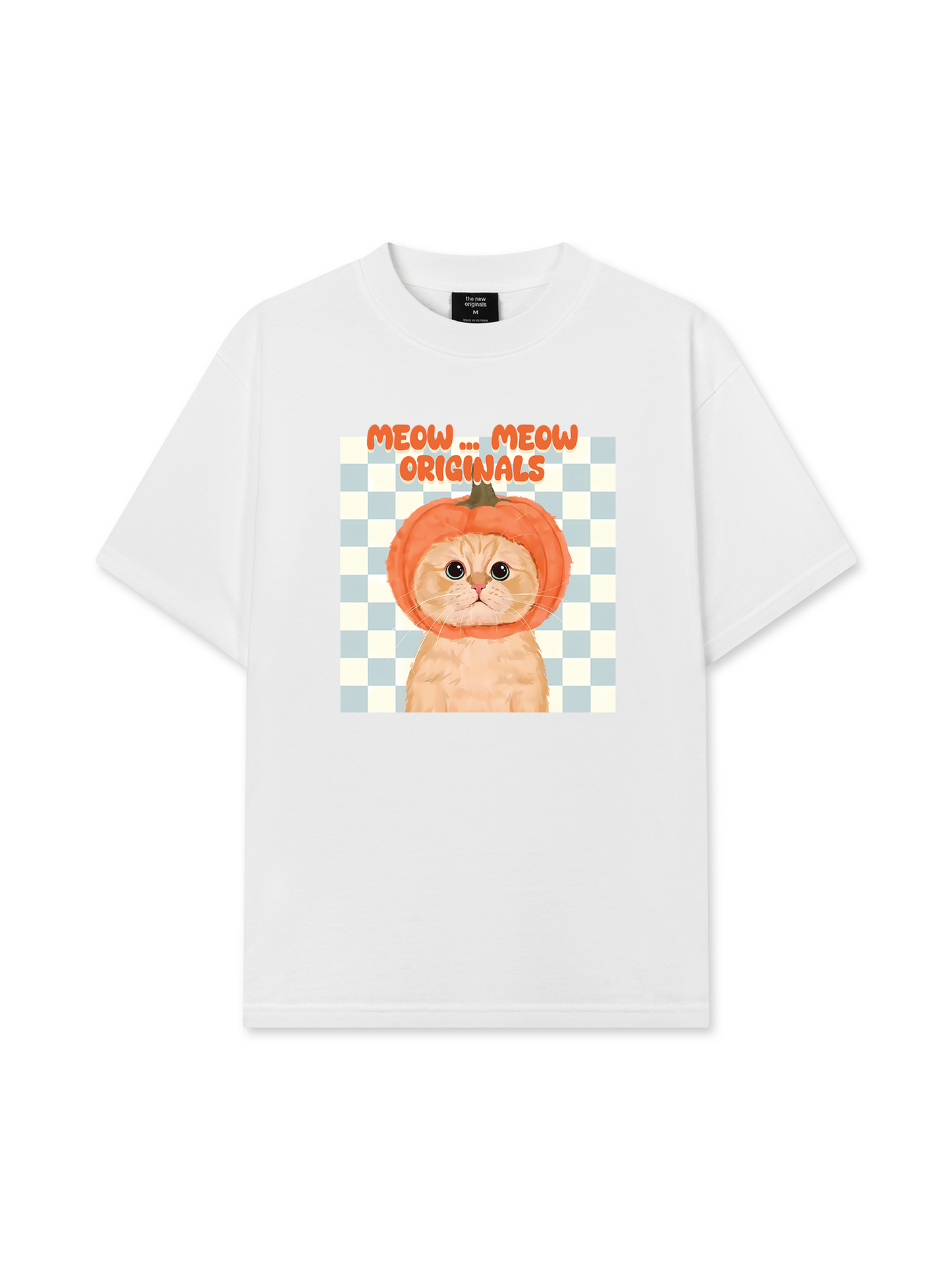 Áo Thun Relaxed Fit Animal Meow Pumpkin