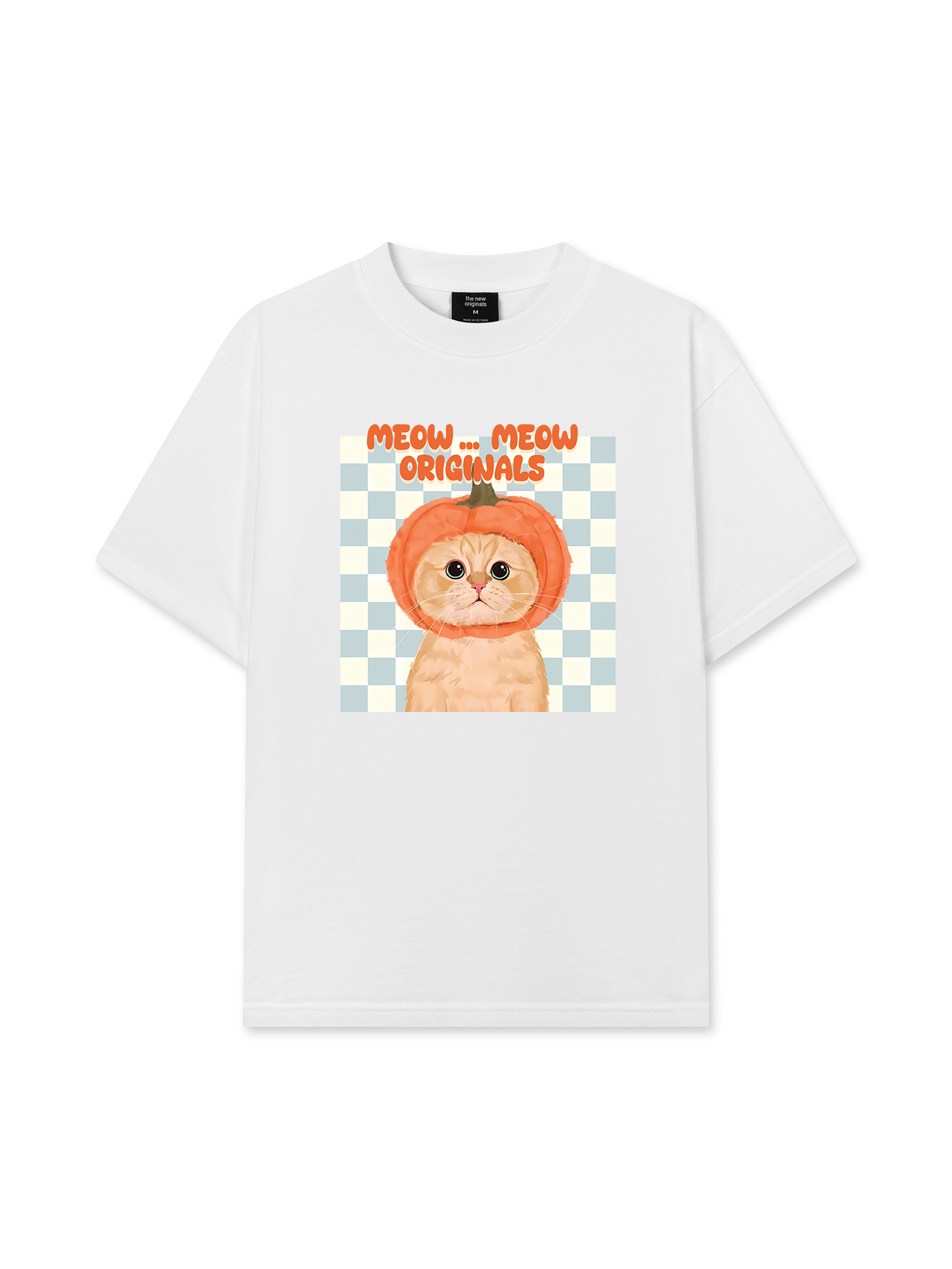 Áo Thun Relaxed Fit Animal Meow Pumpkin