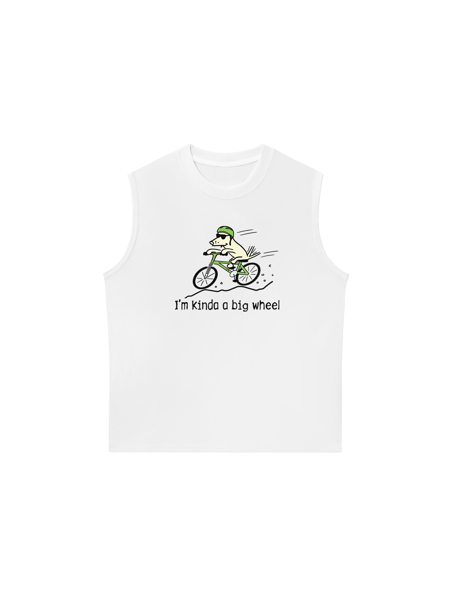 Áo Ba Lỗ Relaxed Fit Go Outside I_m Kinda A Big Wheel
