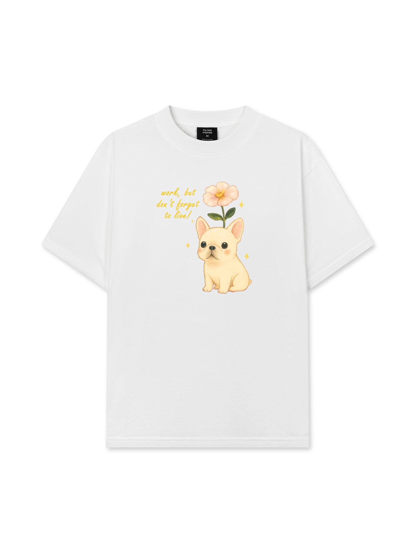 Áo Thun Relaxed Fit  Work & Live Dog