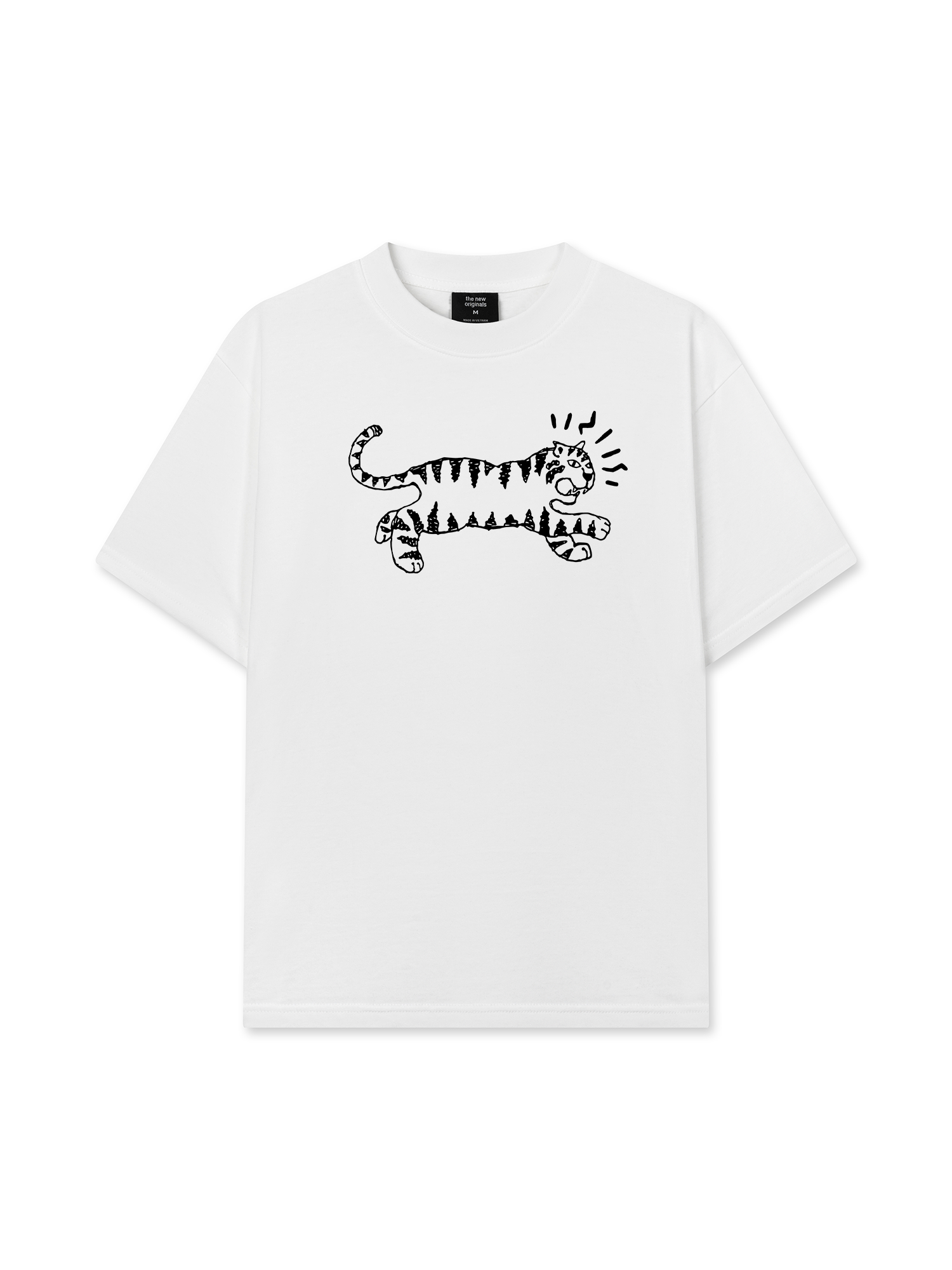 Áo Thun Relaxed Fit Tiger Sketch