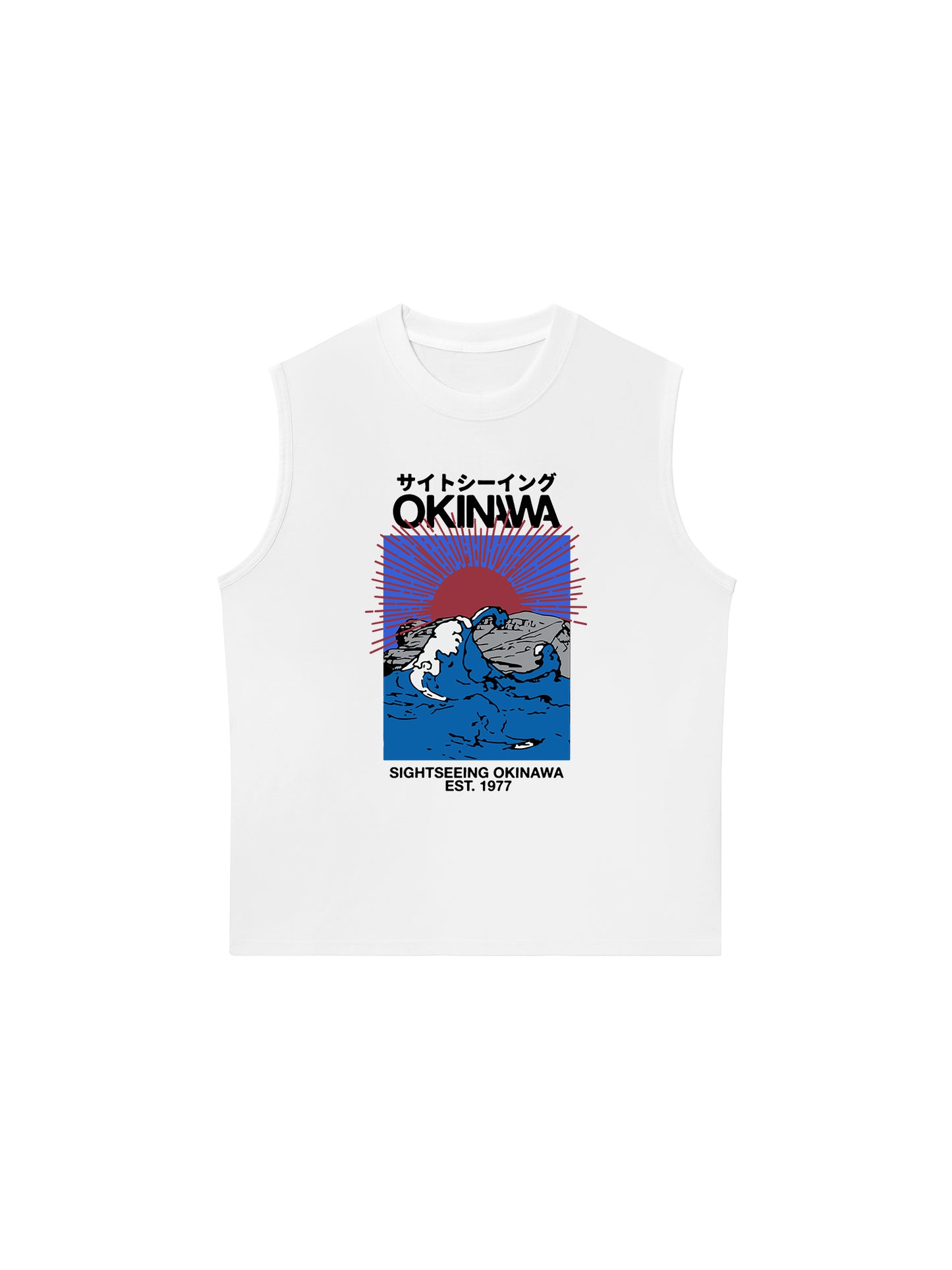 Áo Ba Lỗ Relaxed Fit Great Wave Okinawa