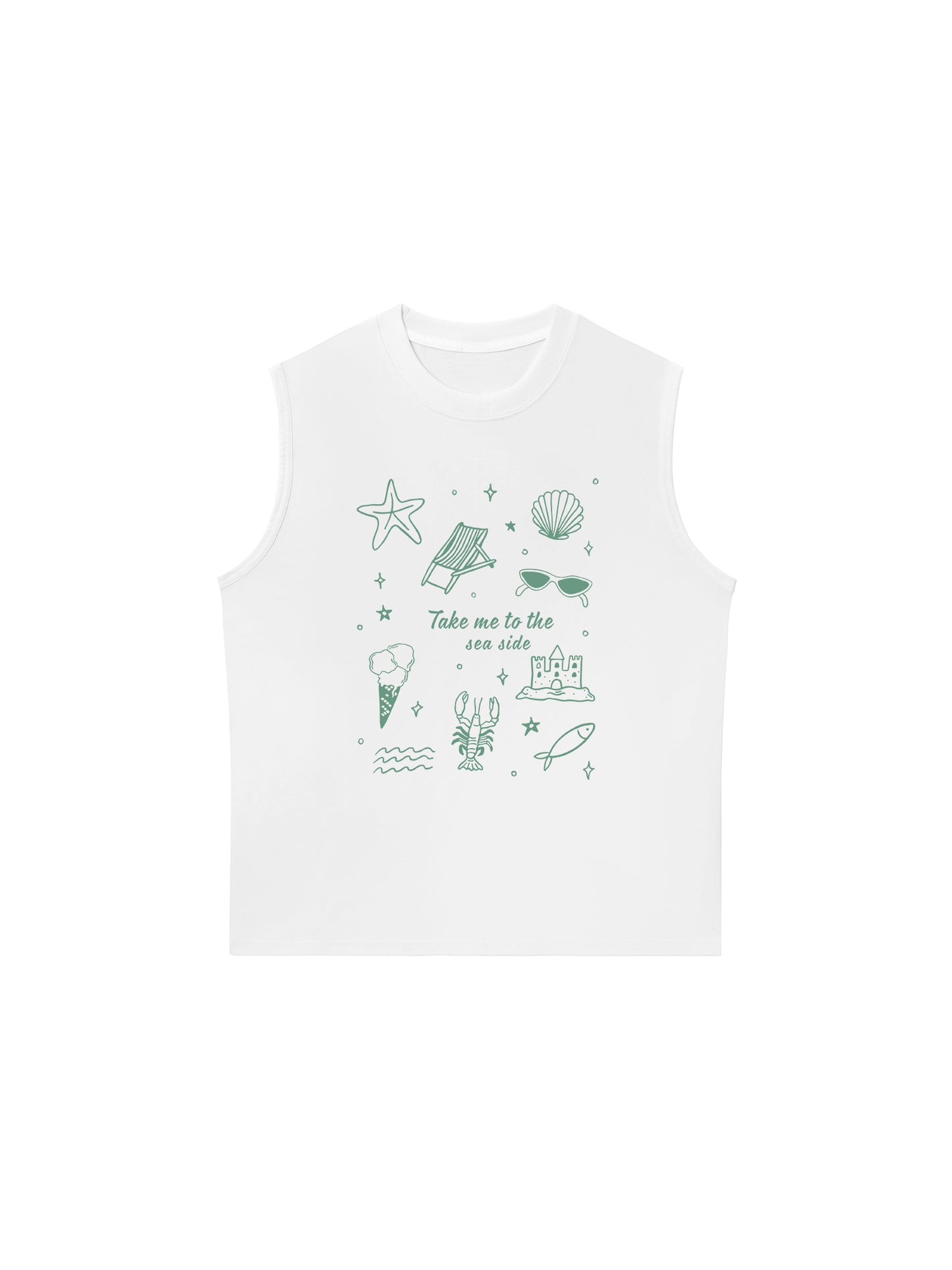 Áo Ba Lỗ Relaxed Fit Take Me To The Sea Side