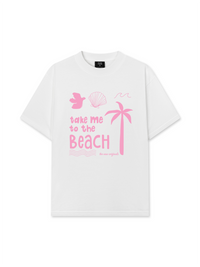 Áo Thun Relaxed Fit Take Me To The Beach Pink