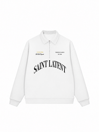 Áo Sweater Polo Nỉ Hai Da  Saint Latent Old Money
