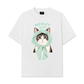 Áo Thun Relaxed Fit Meowy Cat Blue Tiffany Dots
