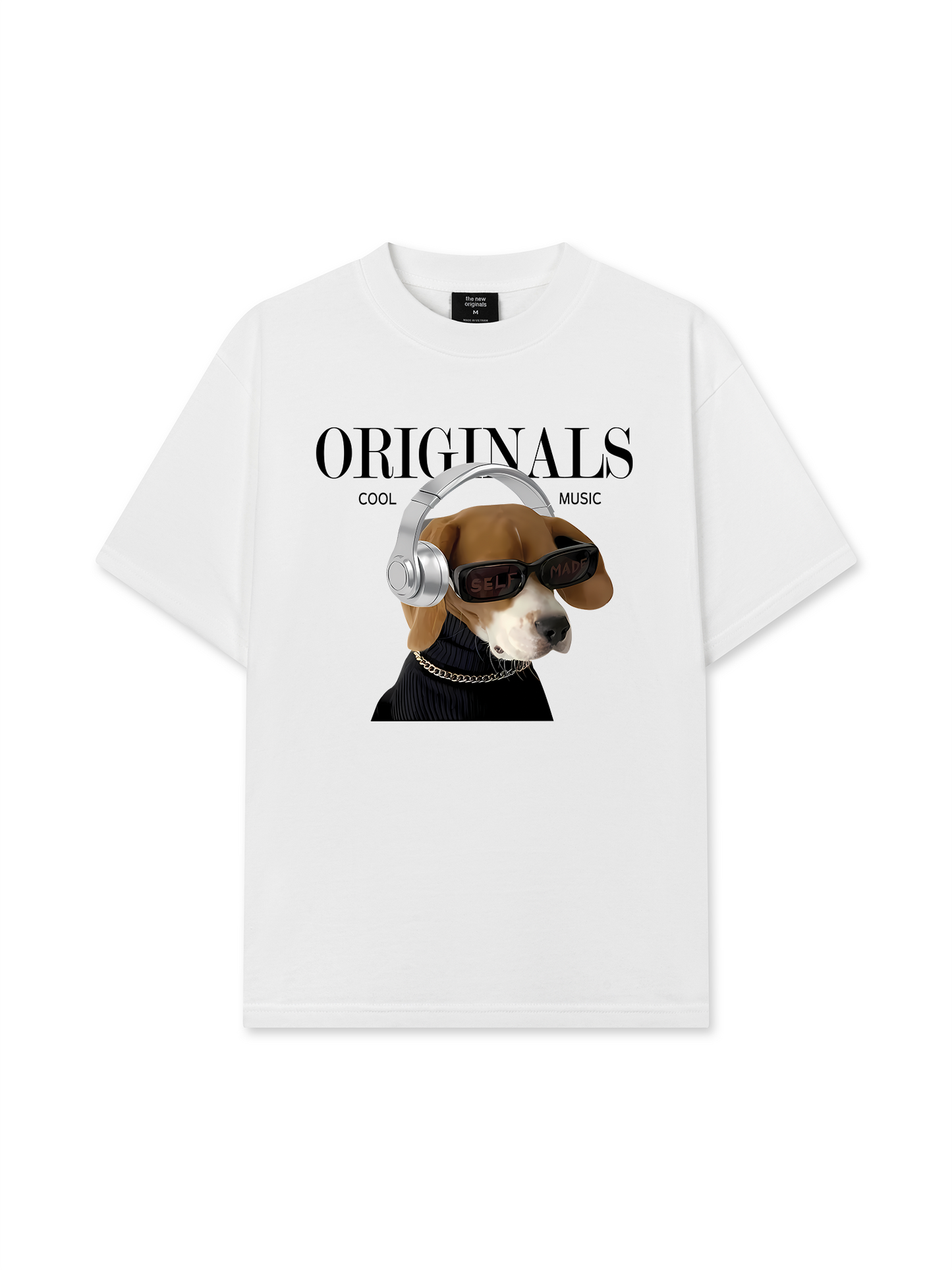 Áo Thun Relaxed Fit Animal Mood Cool Music Dog