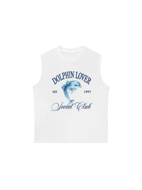 Áo Ba Lỗ Relaxed Fit Ocean Dolphin Lover