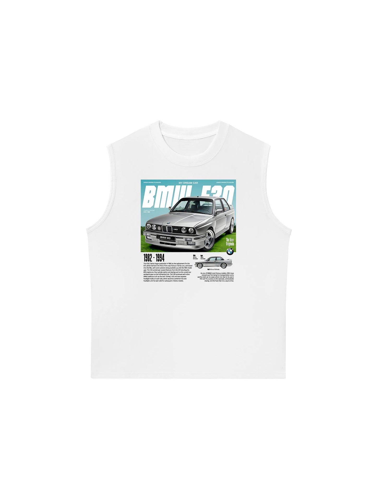 Áo Ba Lỗ Relaxed Fit CAR BMW E30 My Dream Car