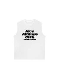 Áo Ba Lỗ Relaxed Fit  Life Vibe Nice Attitude