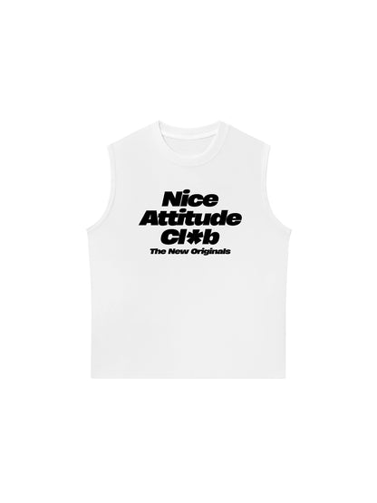 Áo Ba Lỗ Relaxed Fit  Life Vibe Nice Attitude