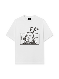 Áo Thun Relaxed Fit Japan Spirit Godzilla Meow