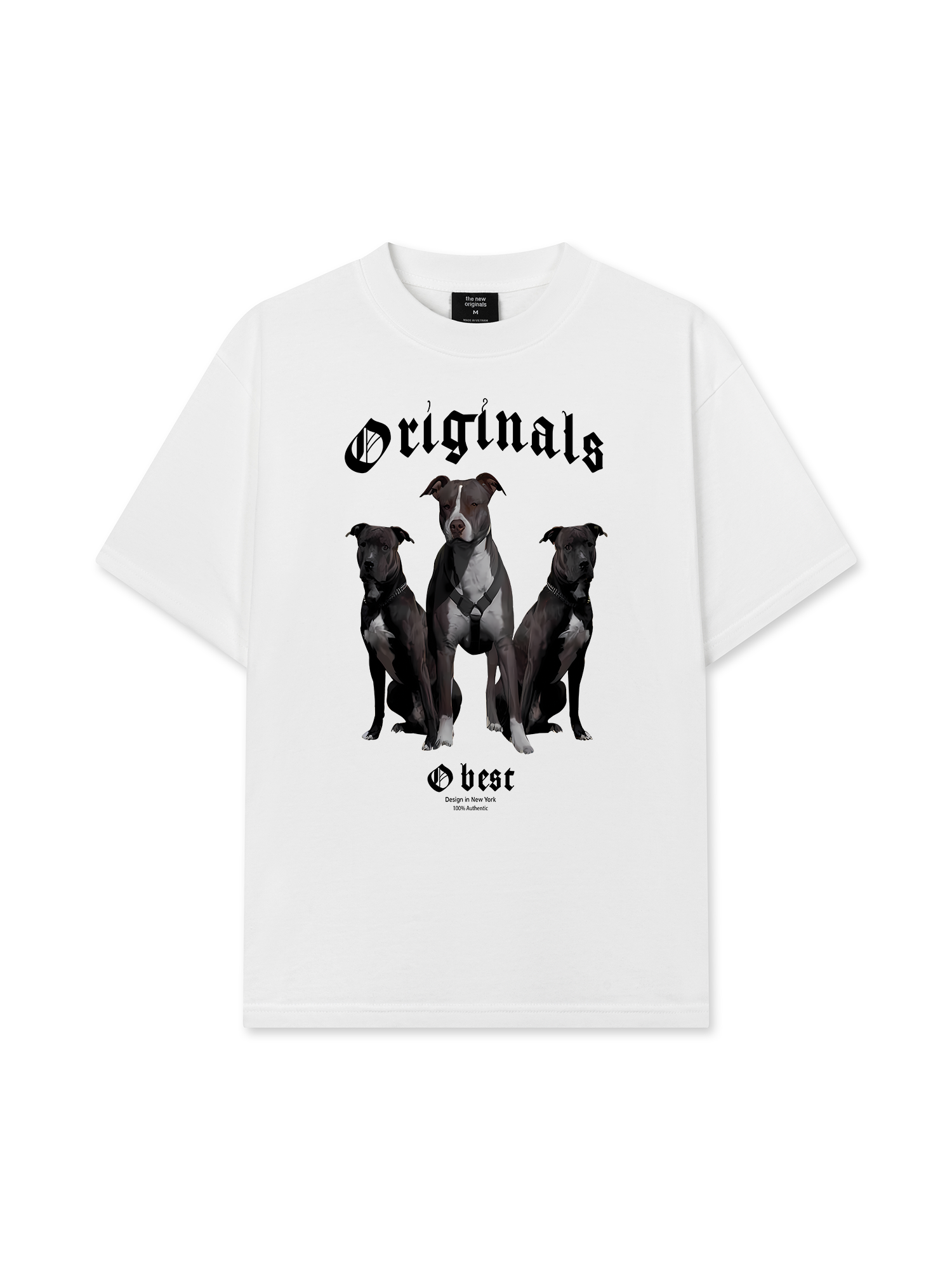Áo Thun Relaxed Fit  Animal Mood PitBull Dog