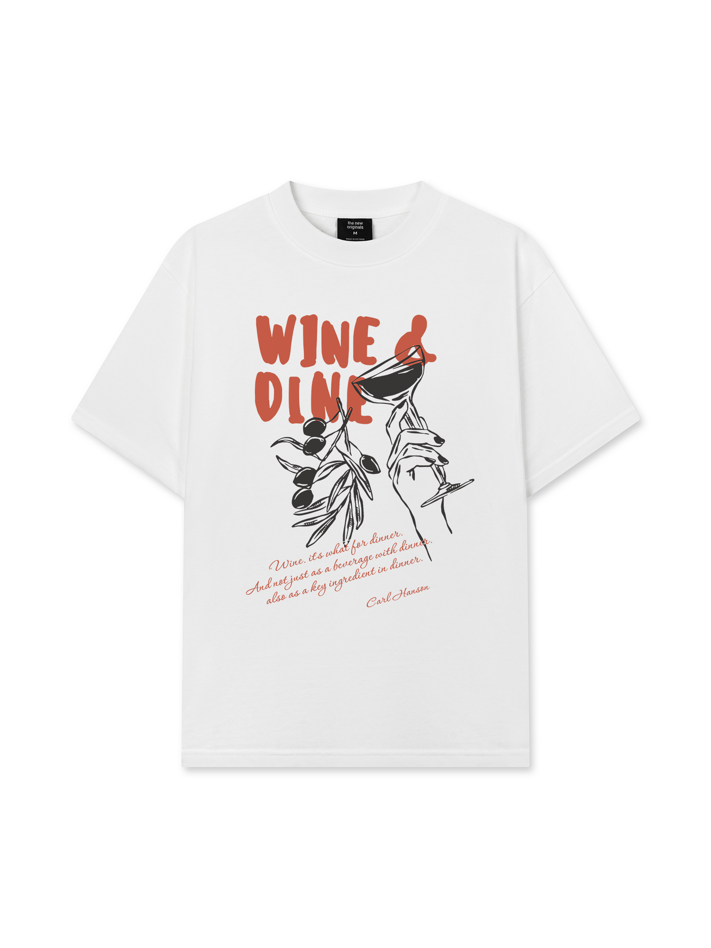 Áo Thun Relaxed Fit WINE & DINE