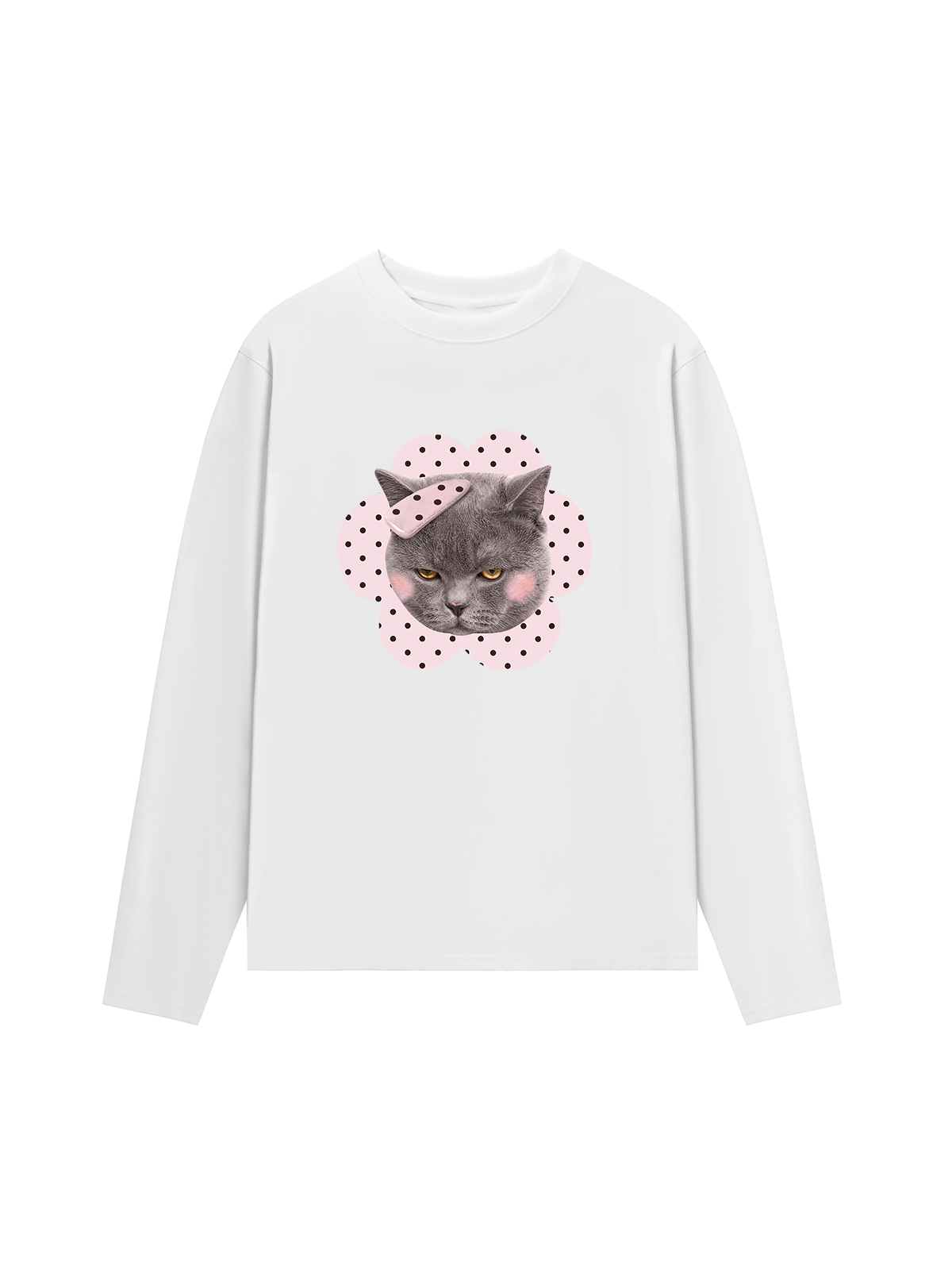 Áo Thun Dài Tay Pinky Cat