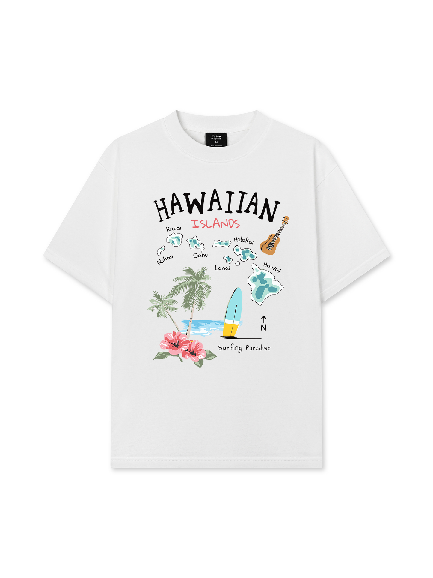 Áo Thun Relaxed Fit Summer Vibes Hawaiian