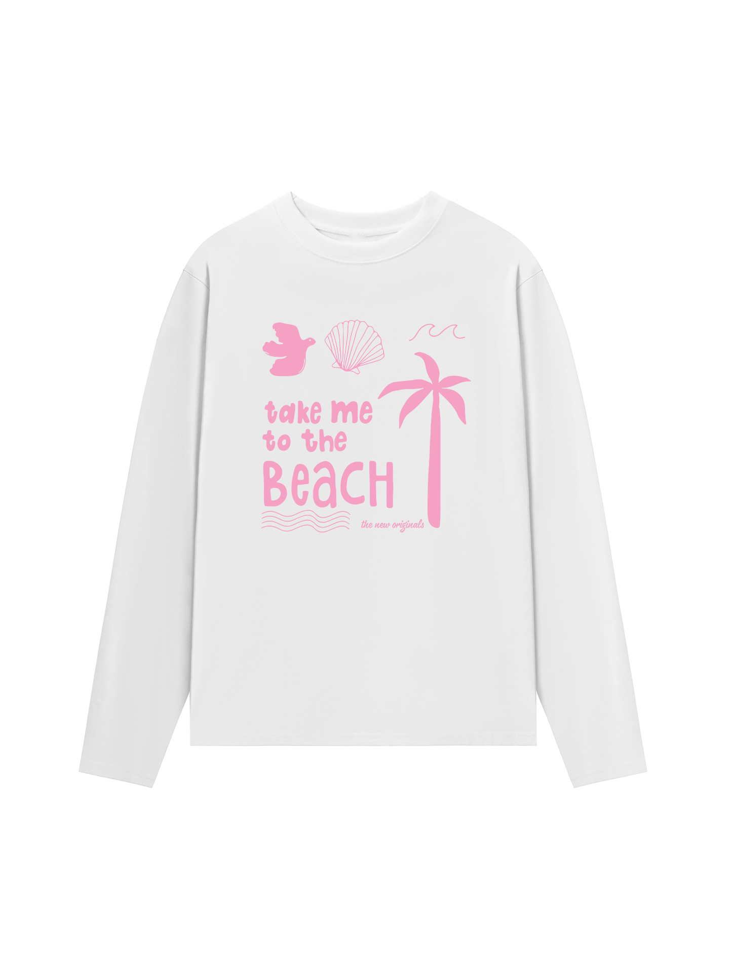 Áo Thun Dài Tay Take Me To The Beach Pink