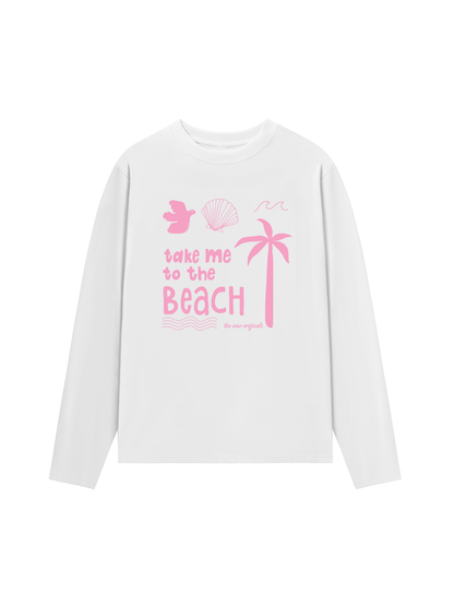 Áo Thun Dài Tay Take Me To The Beach Pink