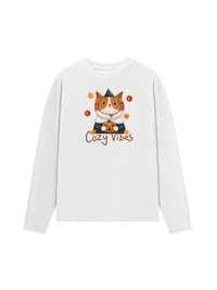Áo Thun Dài Tay Cozy Vibes Cat