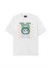 Áo Thun Relaxed Fit Animal Mood Meow Green Pink