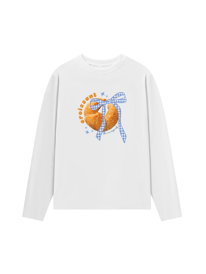 Áo Thun Dài Tay Sweet Pastry BLue Plaid Bow