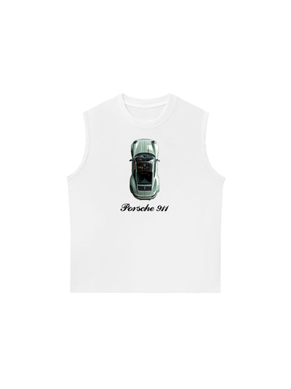 Áo Ba Lỗ Relaxed Fit Porsche 911 Top View
