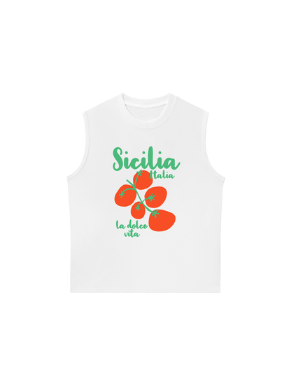 Áo Ba Lỗ Relaxed Fit Sicilia Italia