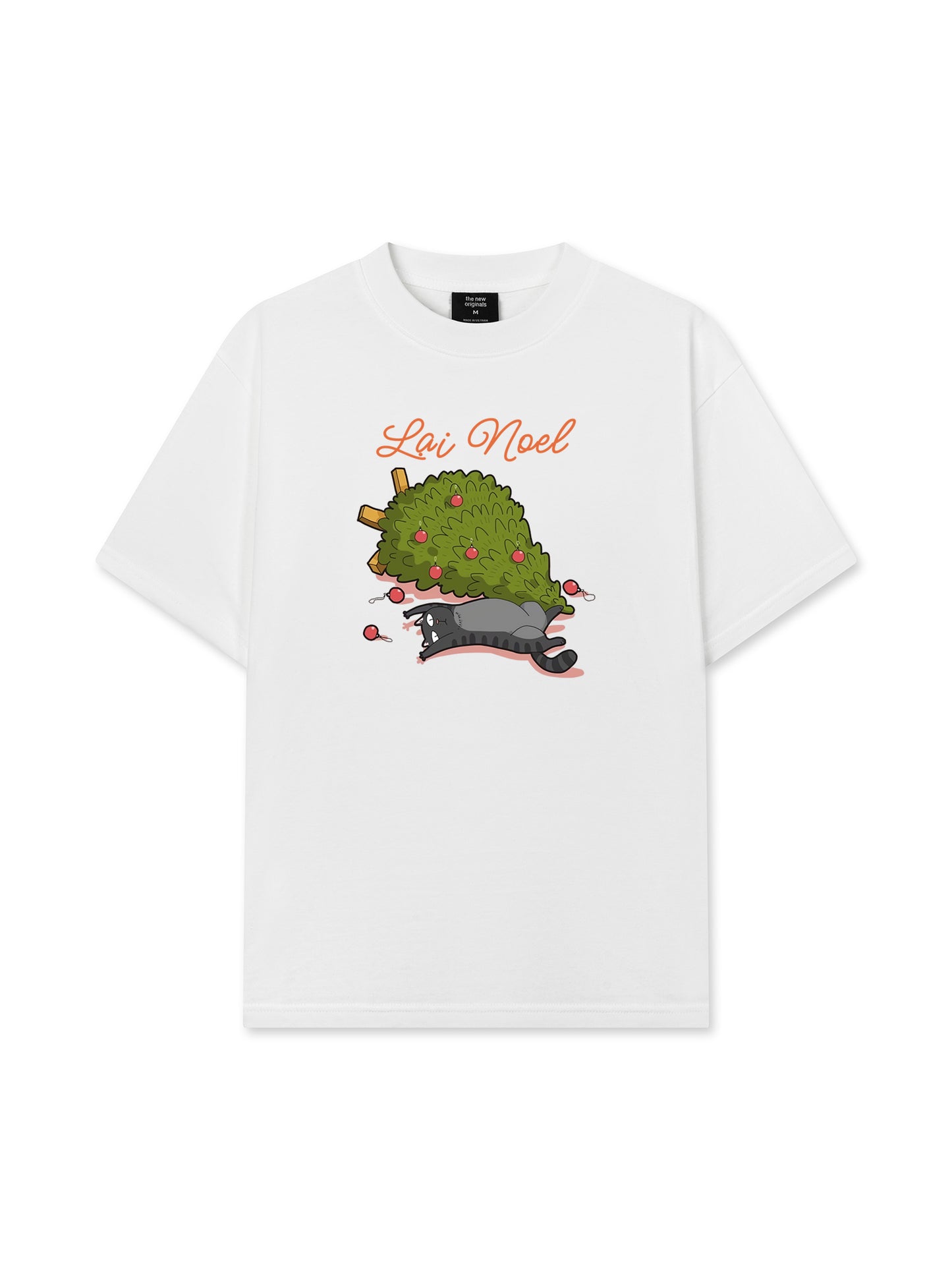 Áo Thun Relaxed Fit Christmas Trouble Cat
