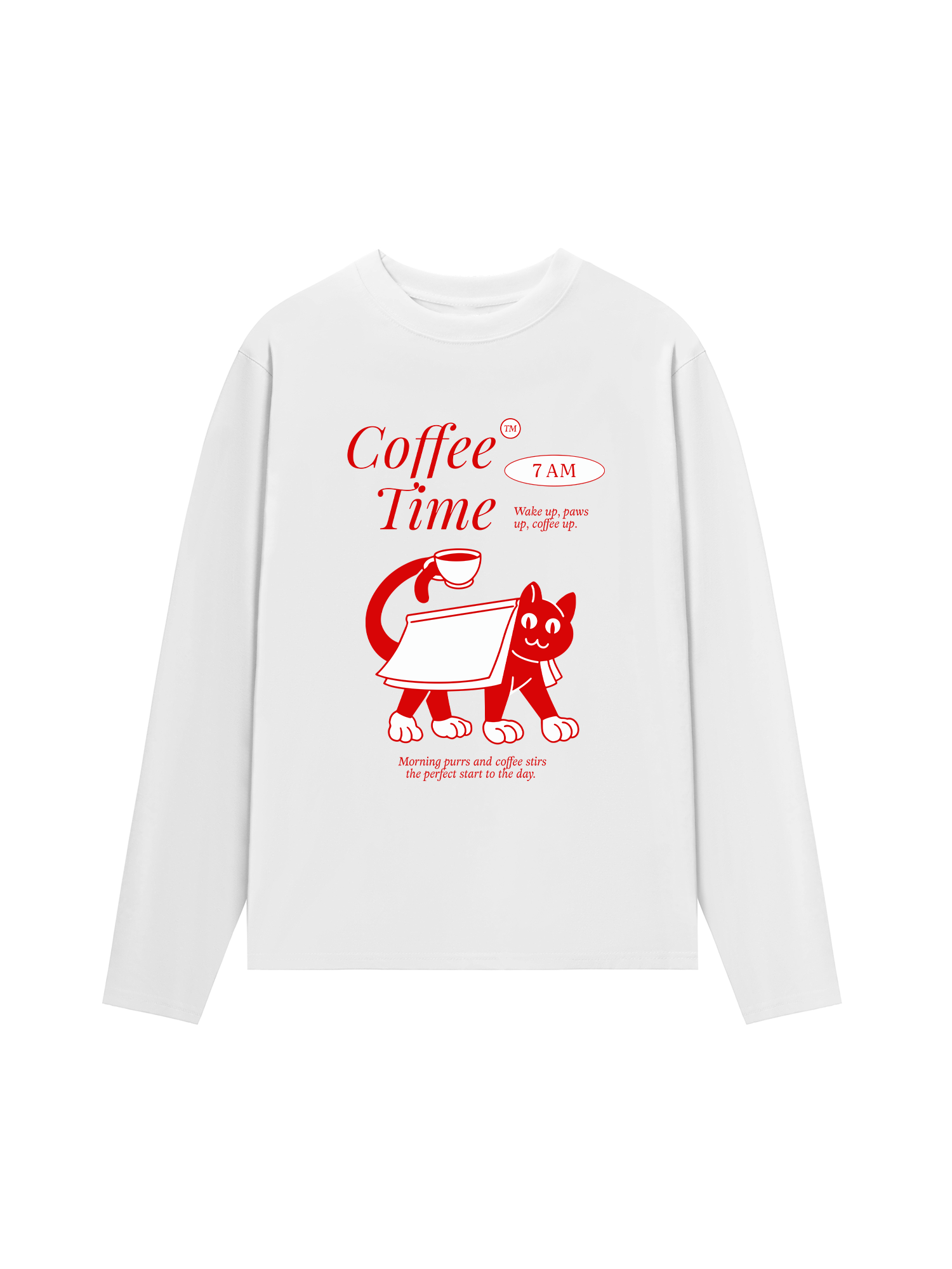 Áo Thun Dài Tay Morning Purrs