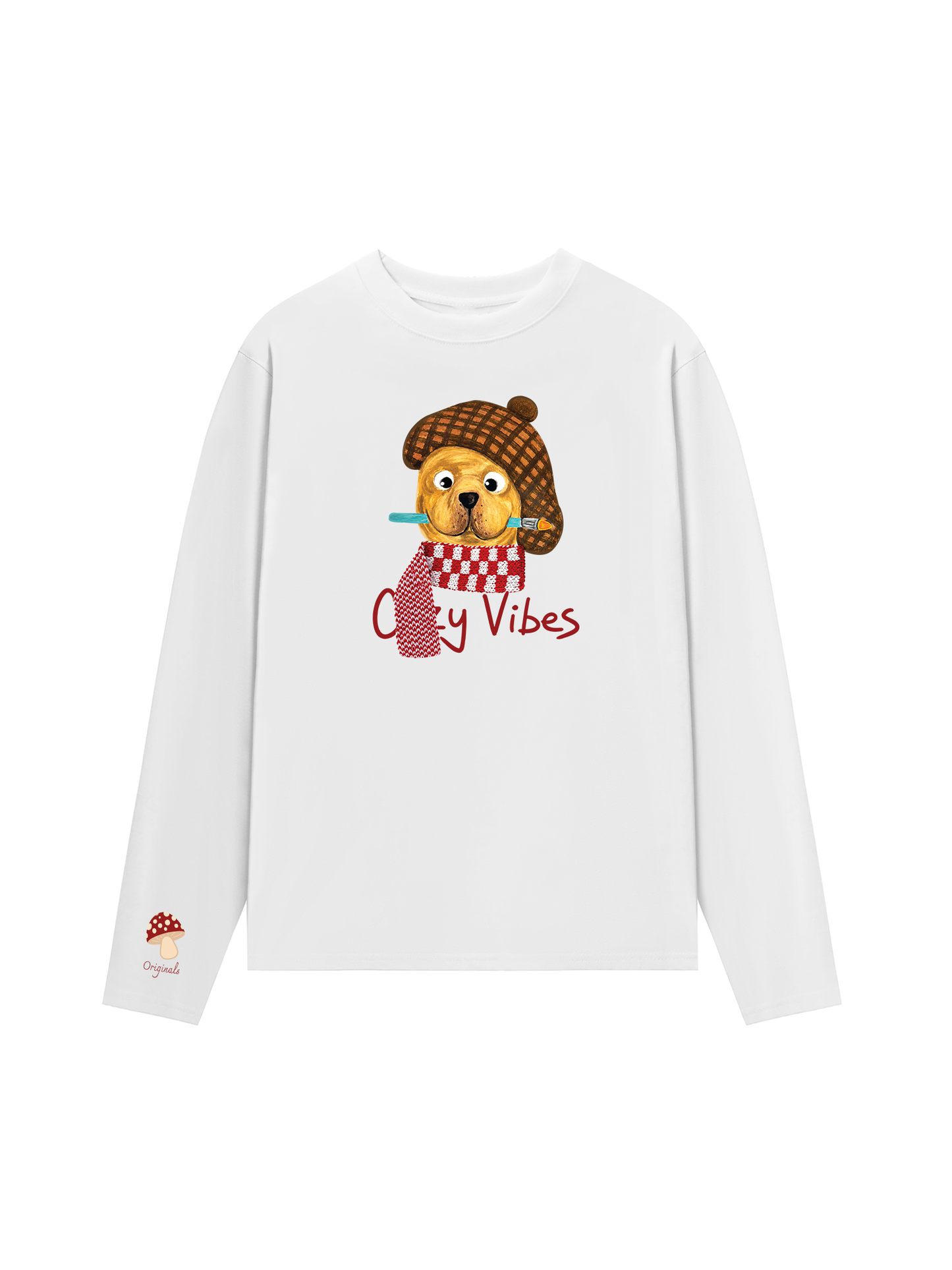 Áo Thun Dài Tay Cozy Vibes Puppy