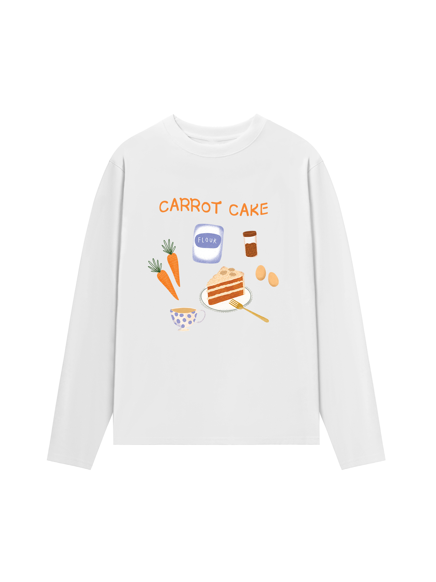 Áo Thun Dài Tay Carrot Cake