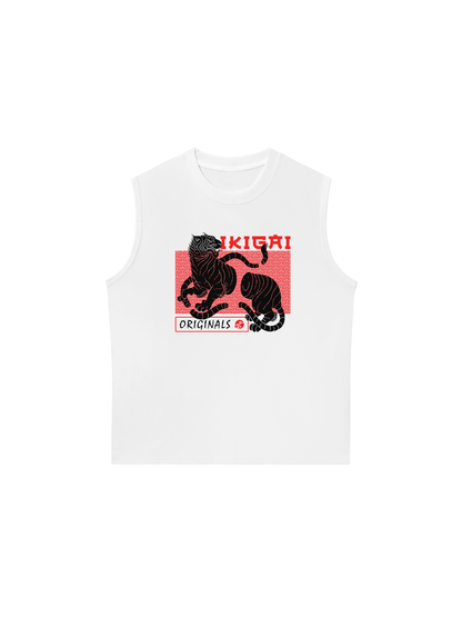 Áo Ba Lỗ Relaxed Fit Japan Spirit Ikigai Tiger Originals