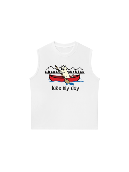 Áo Ba Lỗ Relaxed Fit Go Outside Lake My Day