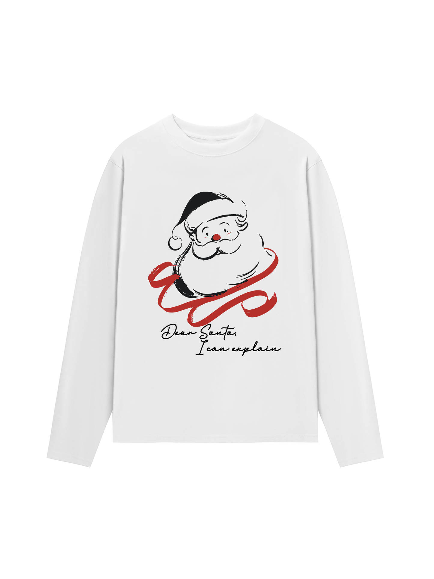 Áo Thun Dài Tay Dear Santa, I Can Explain