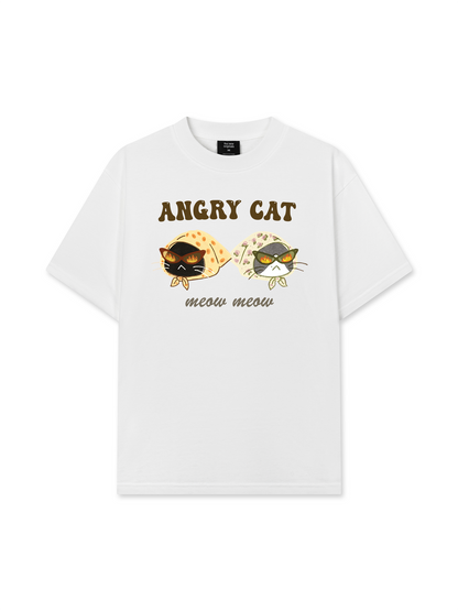 Áo Thun Relaxed Fit Angry Cat
