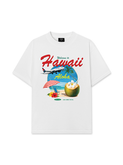 Áo Thun Relaxed Fit Welcome  to Hawaii