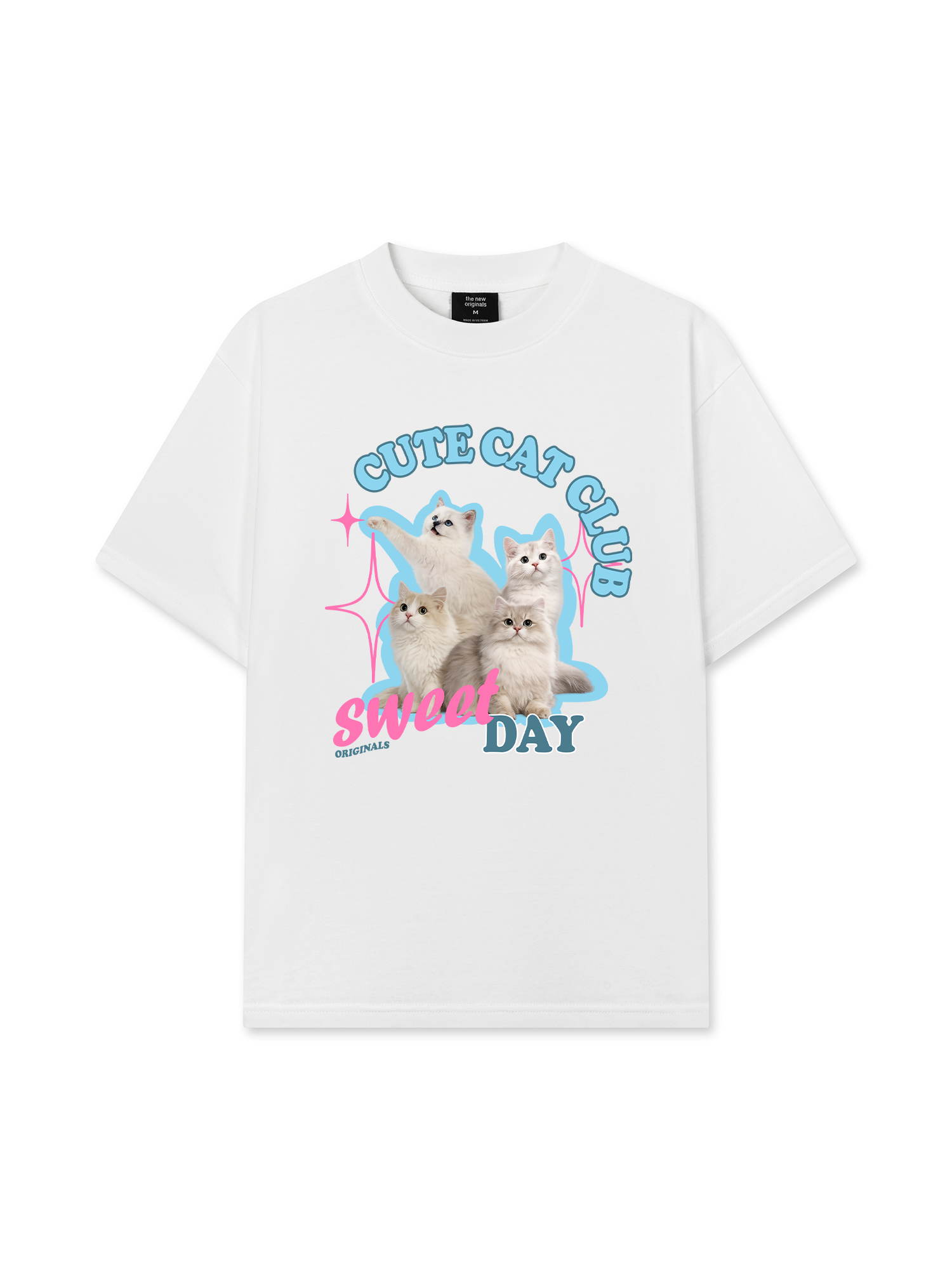 Áo Thun Relaxed Fit Daily Cuties Cute Cat Club