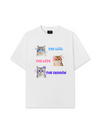 Áo Thun Relaxed Fit Daily Cuties Trio Cat