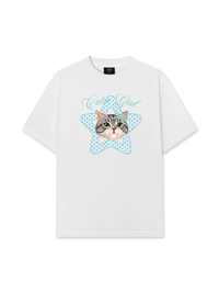 Áo Thun Relaxed Fit Cutie Girl Blue Tiffany