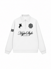 Áo Sweater Polo Nỉ Hai Da Black And White Hype Style