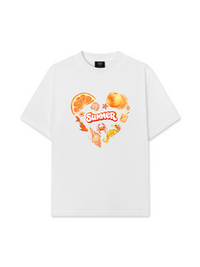 Áo Thun Relaxed Fit Summer Vibes Heart Orange Summer