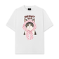 Áo Thun Relaxed Fit Meowy Cat Pink Polka