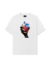 Áo Thun Relaxed Fit Handheld colorful rhinestone art heart