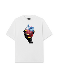 Áo Thun Relaxed Fit Handheld colorful rhinestone art heart