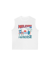 Áo Ba Lỗ Relaxed Fit Welcome To Paradise