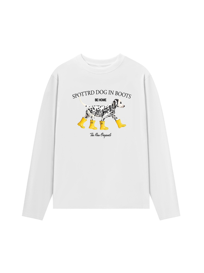 Áo Thun Dài Tay Animal Cute Puppy Yellow Boots