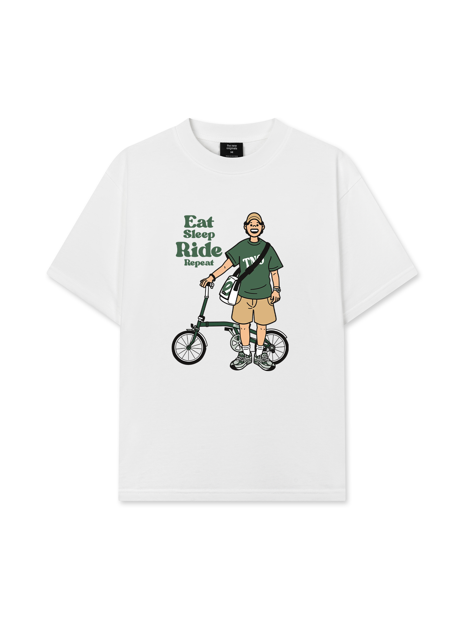 Áo Thun Relaxed Fit Eat Sleep Ride Repeat