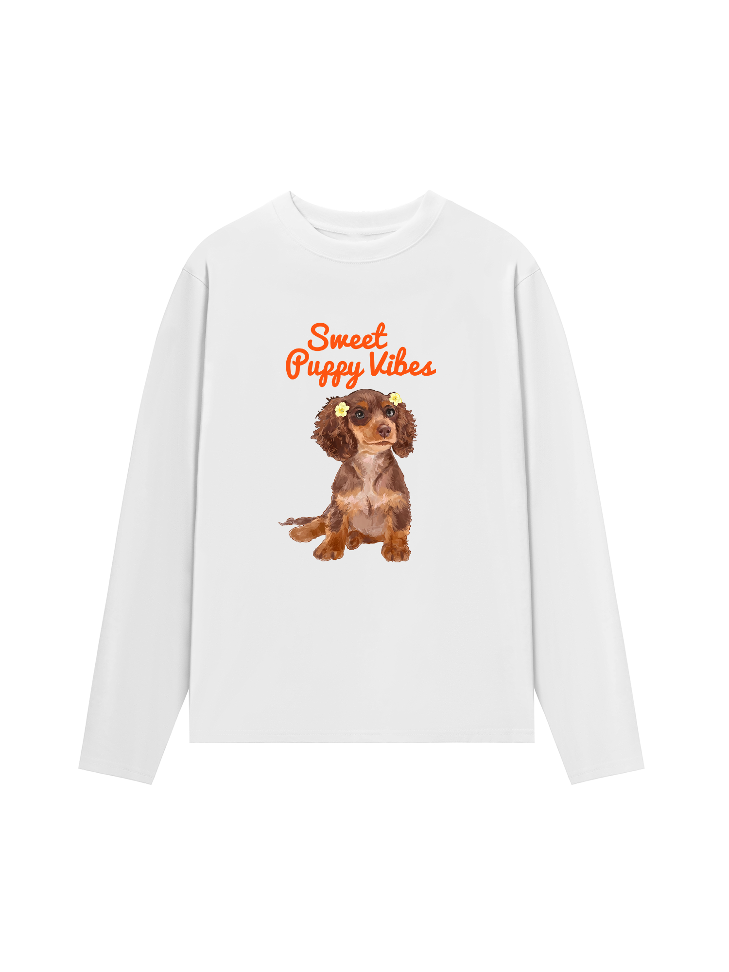 Áo Thun Dài Tay Sweet Puppy Vibe