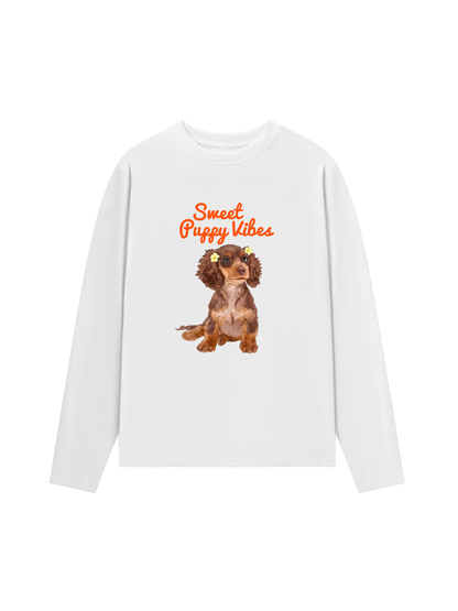 Áo Thun Dài Tay Sweet Puppy Vibe