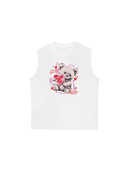 Áo Ba Lỗ Relaxed Fit Our Hearts Beat For